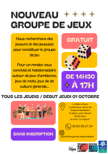 nouveau groupe de jeu 2026